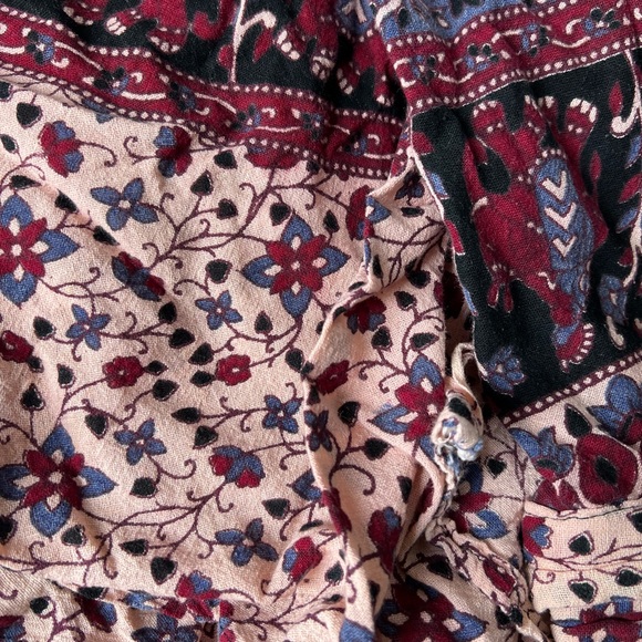 Vintage Indian Block Print Wrap Skirt - Picture 10 of 10